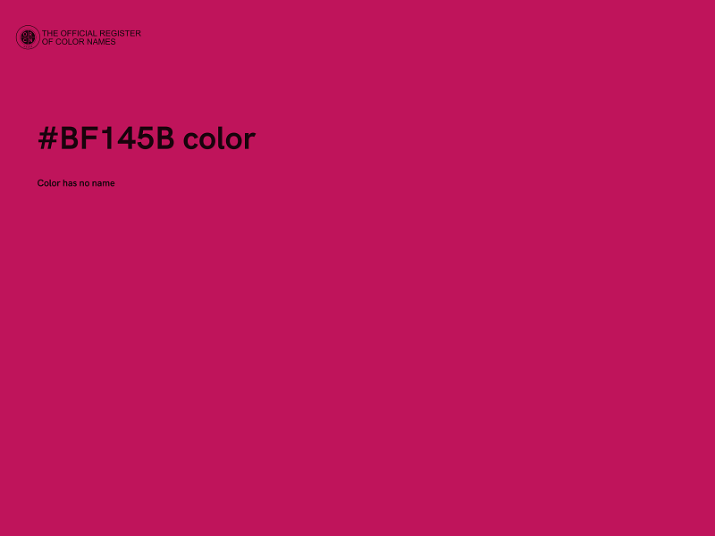 #BF145B color image