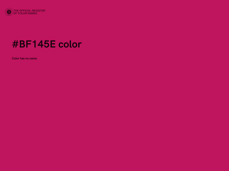 #BF145E color image