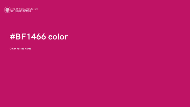 #BF1466 color image