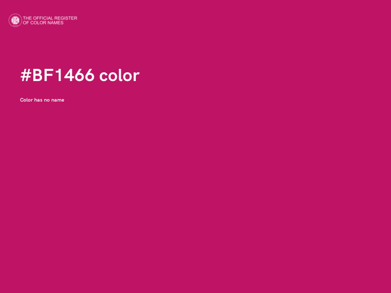 #BF1466 color image