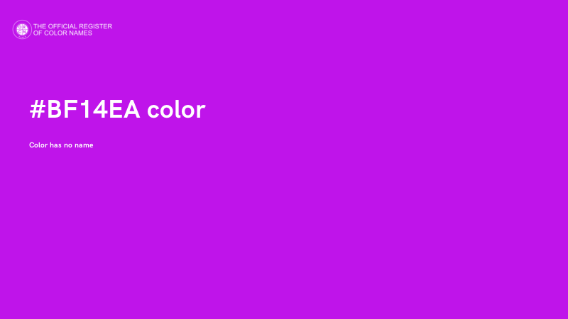 #BF14EA color image