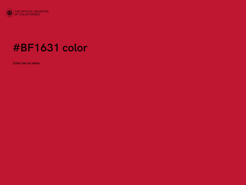 #BF1631 color image