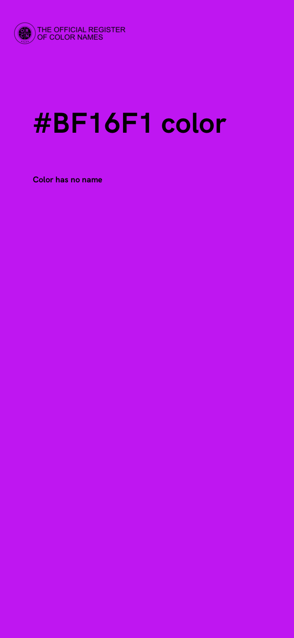 #BF16F1 color image