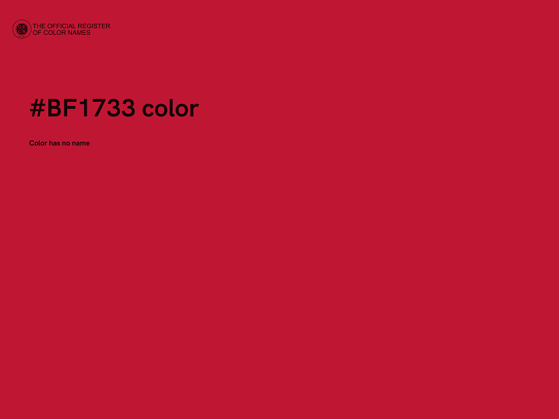 #BF1733 color image