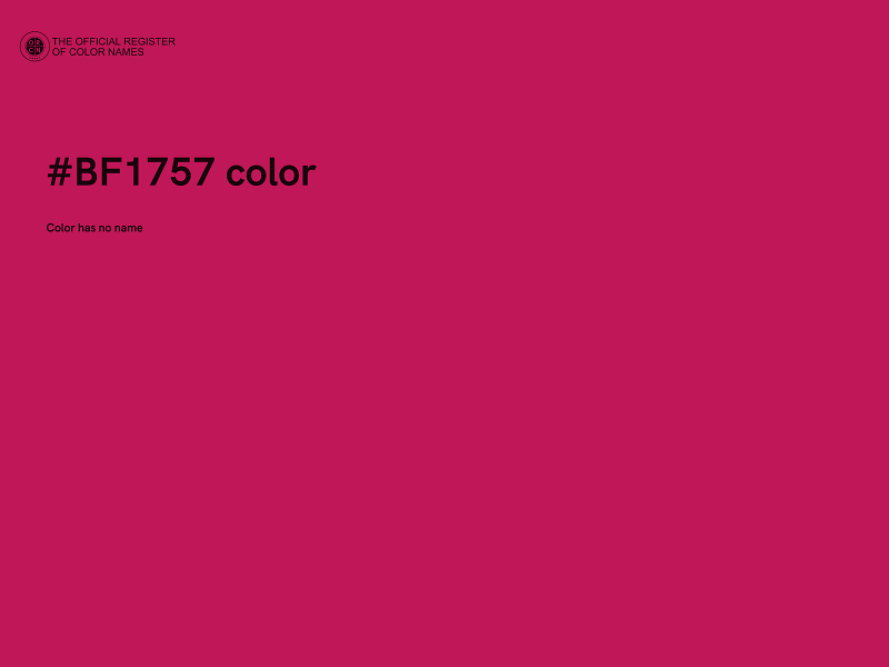 #BF1757 color image