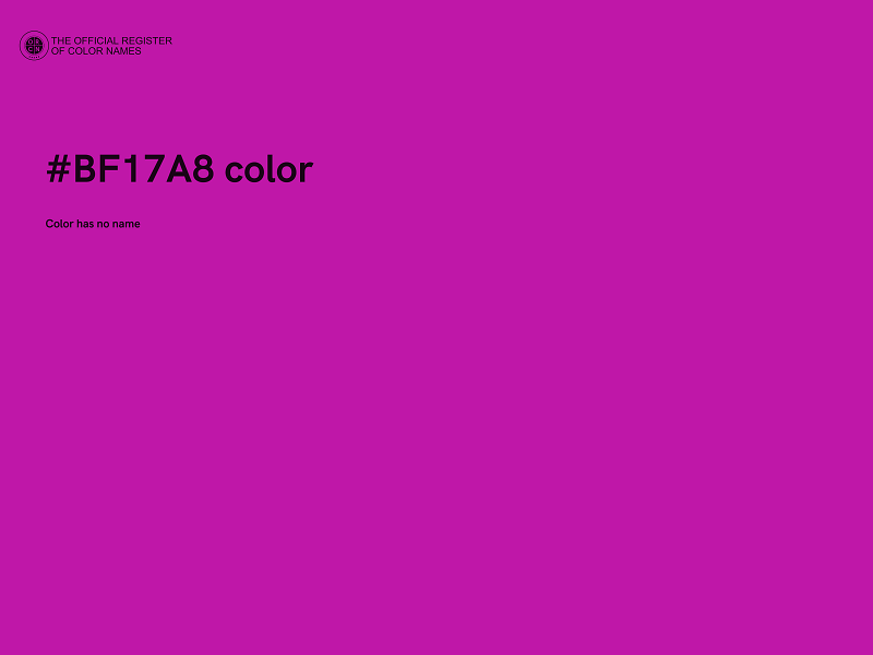 #BF17A8 color image