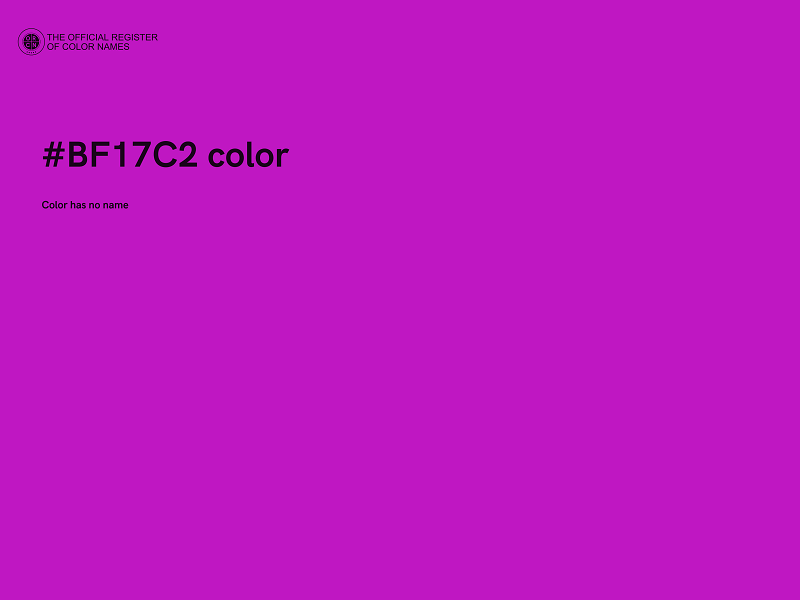#BF17C2 color image