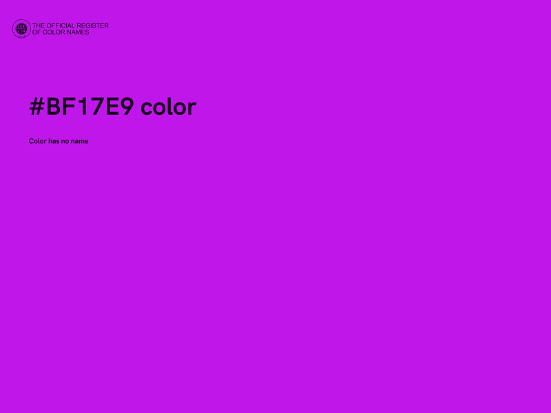 #BF17E9 color image