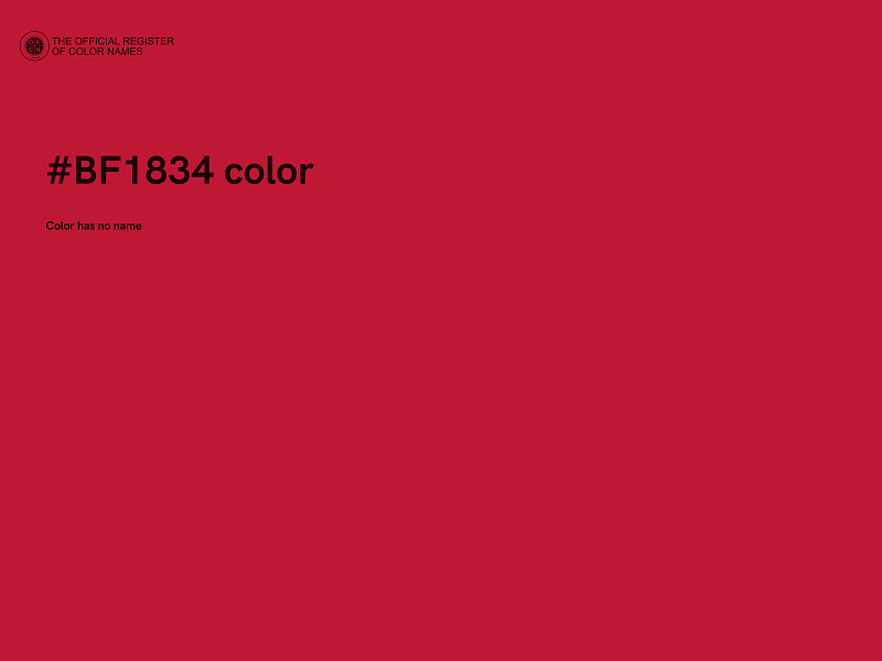 #BF1834 color image