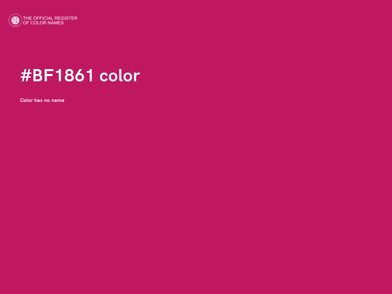 #BF1861 color image