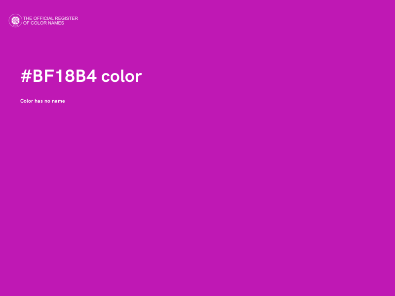 #BF18B4 color image