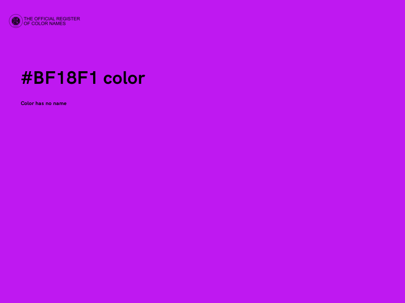 #BF18F1 color image
