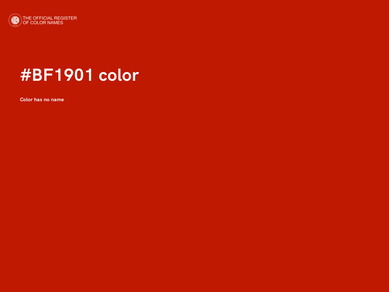 #BF1901 color image
