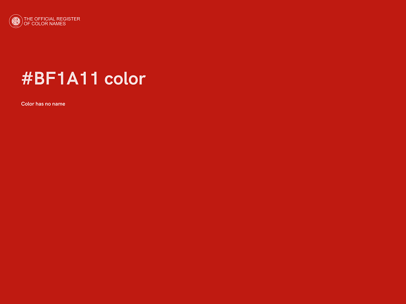#BF1A11 color image