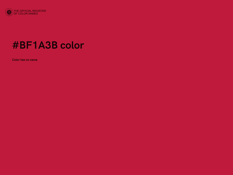 #BF1A3B color image