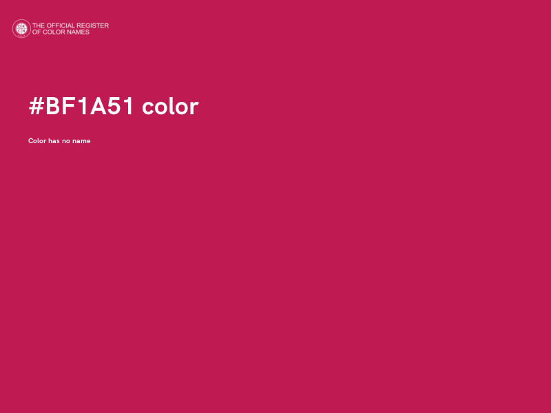 #BF1A51 color image