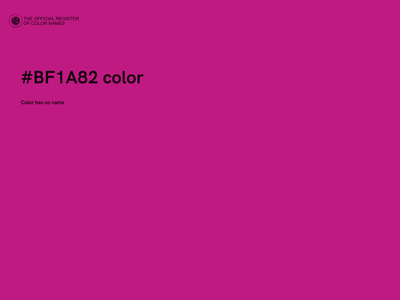 #BF1A82 color image