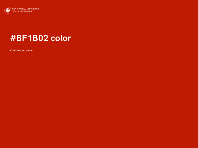 #BF1B02 color image