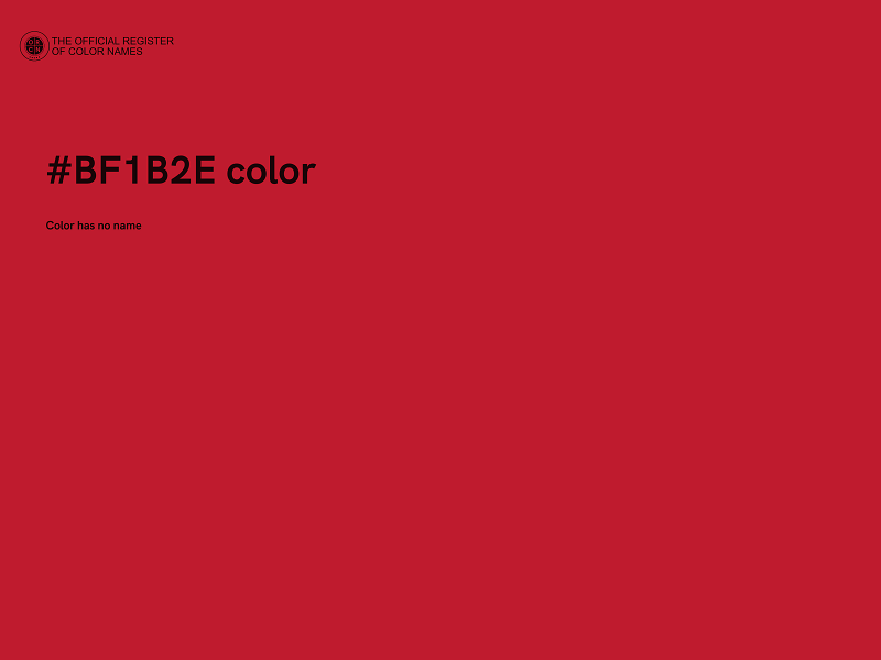 #BF1B2E color image