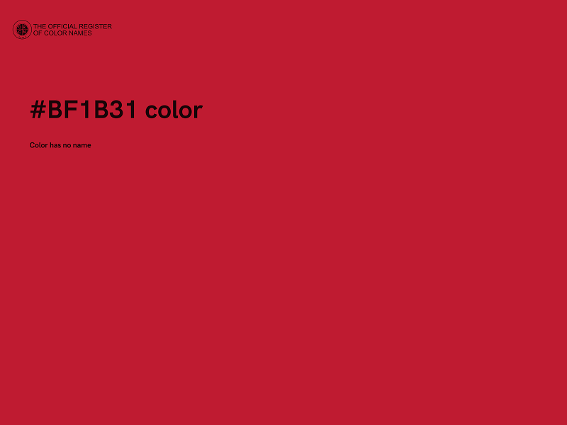 #BF1B31 color image