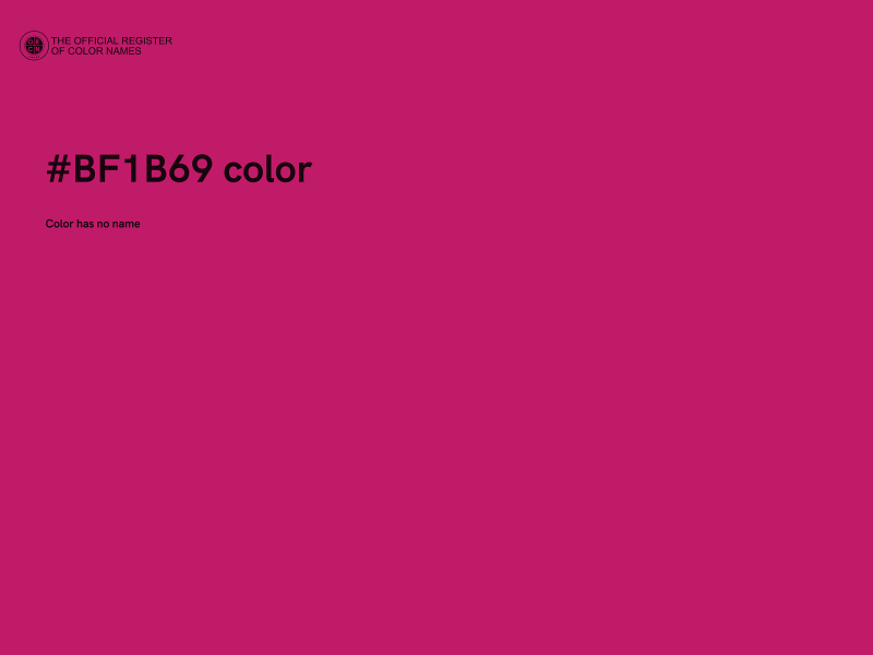 #BF1B69 color image