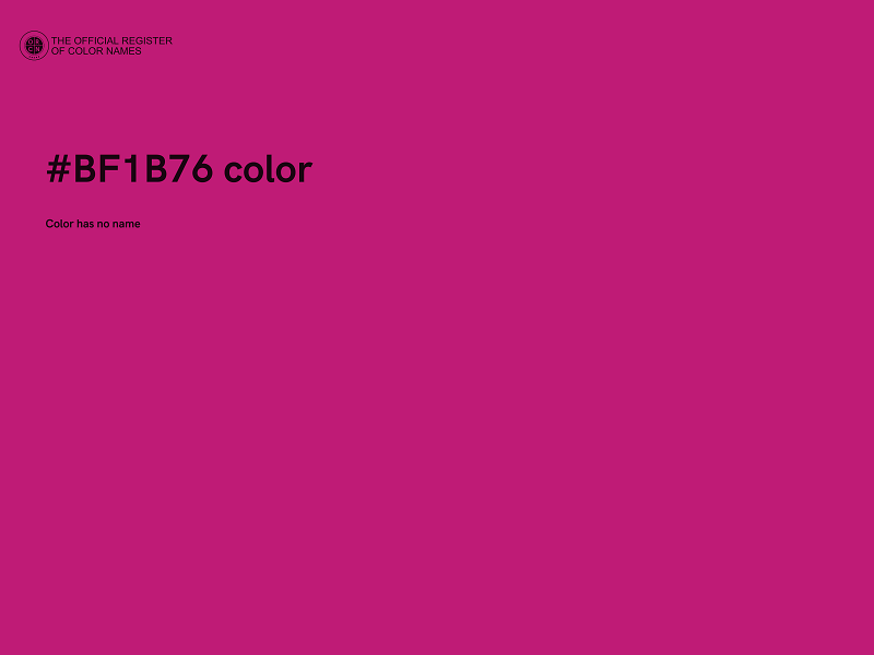 #BF1B76 color image