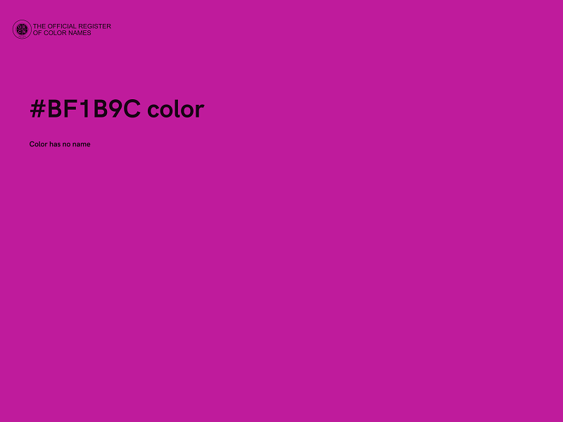 #BF1B9C color image