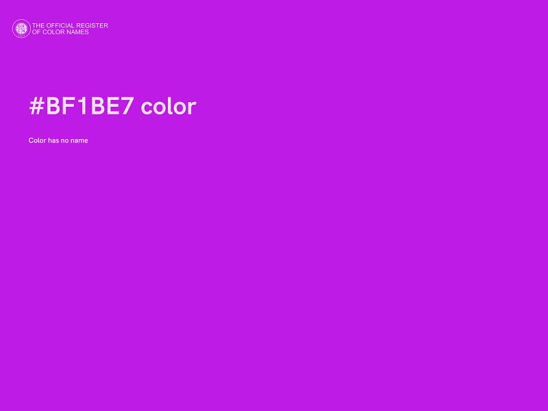 #BF1BE7 color image