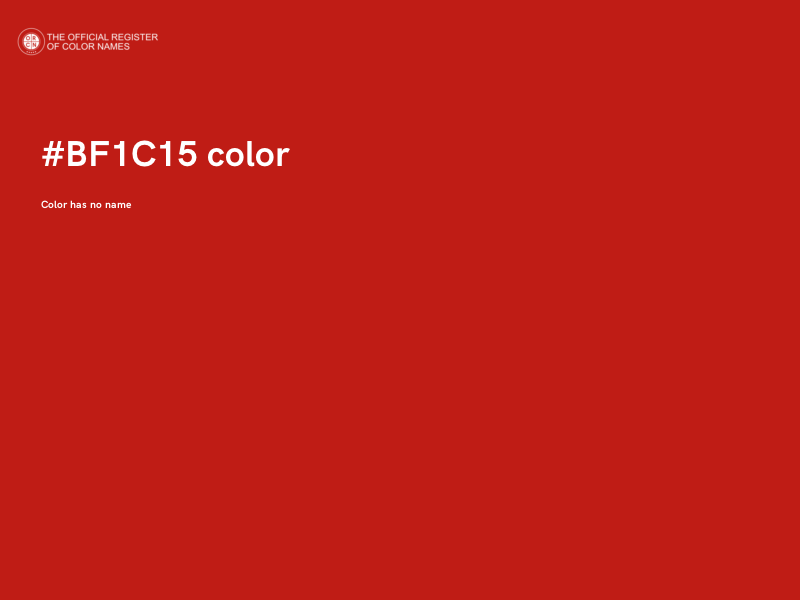 #BF1C15 color image