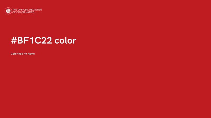 #BF1C22 color image