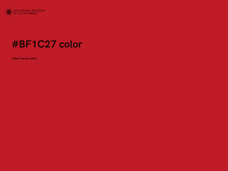 #BF1C27 color image