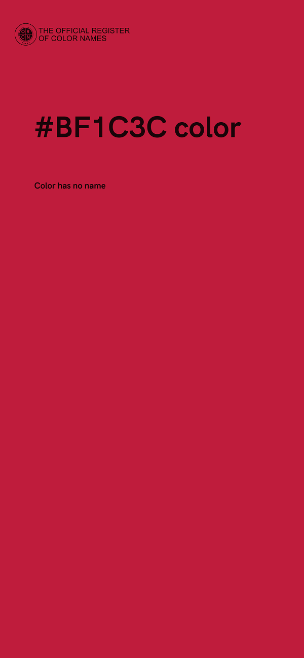 #BF1C3C color image