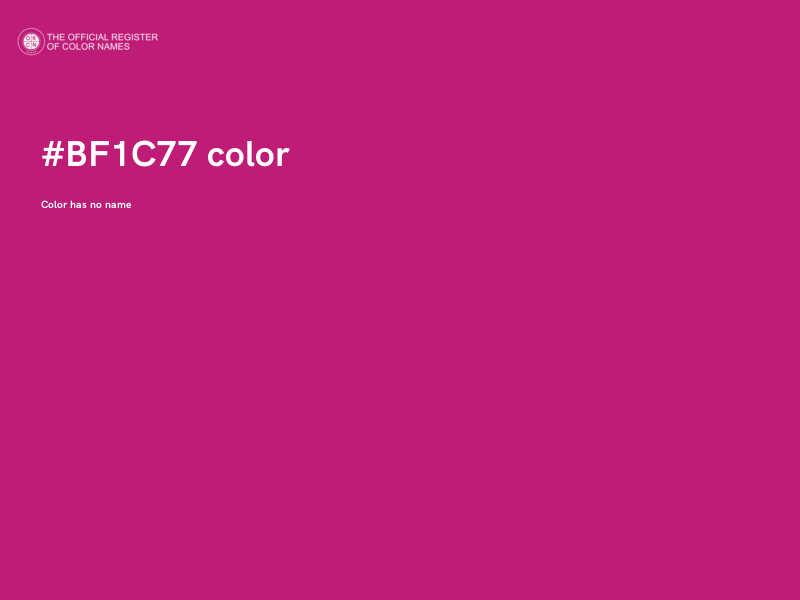 #BF1C77 color image