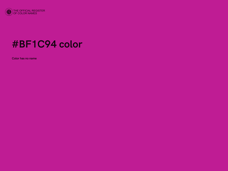 #BF1C94 color image