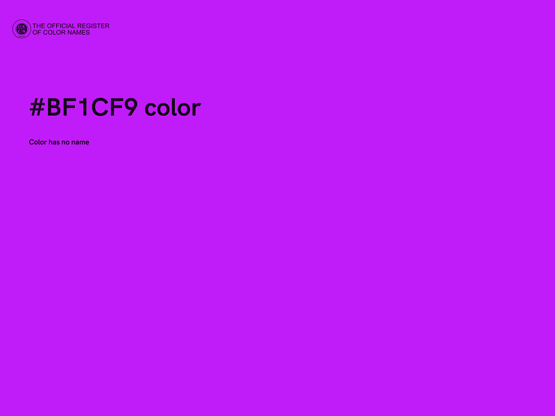 #BF1CF9 color image