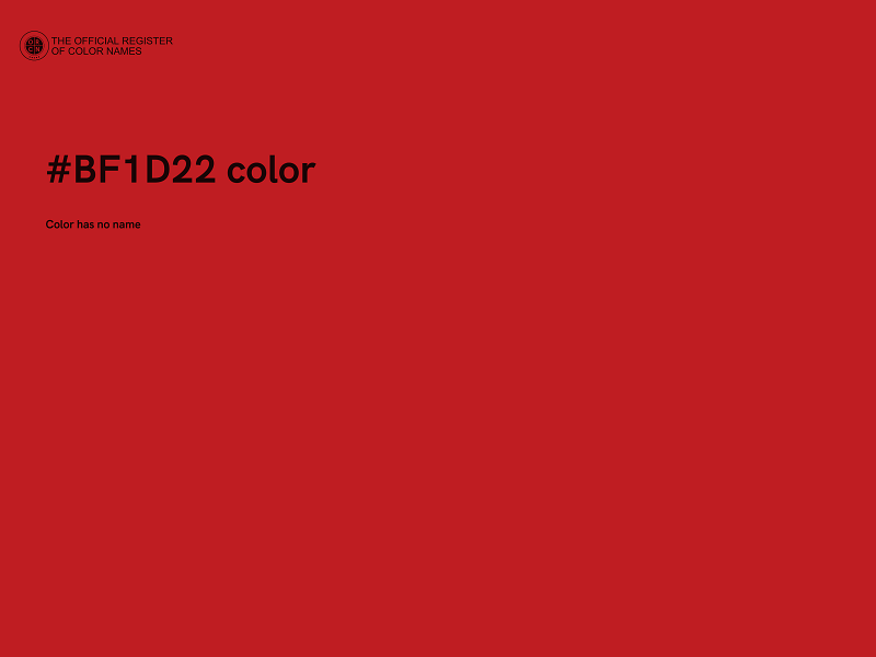 #BF1D22 color image