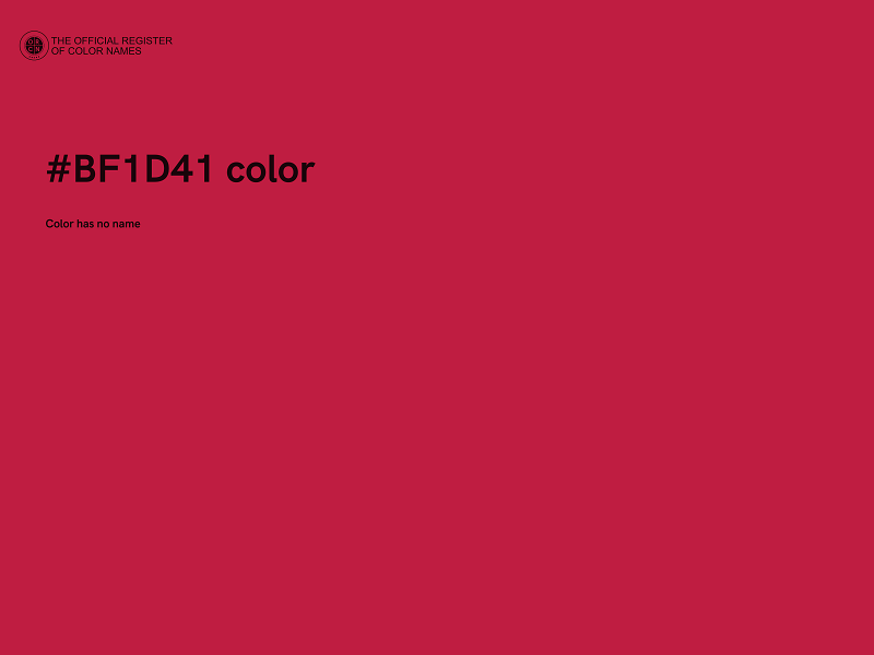 #BF1D41 color image