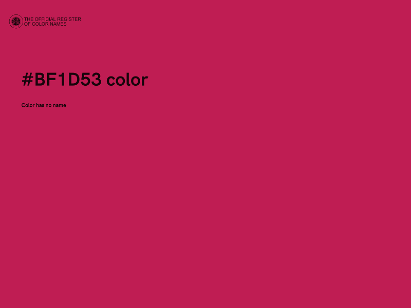 #BF1D53 color image