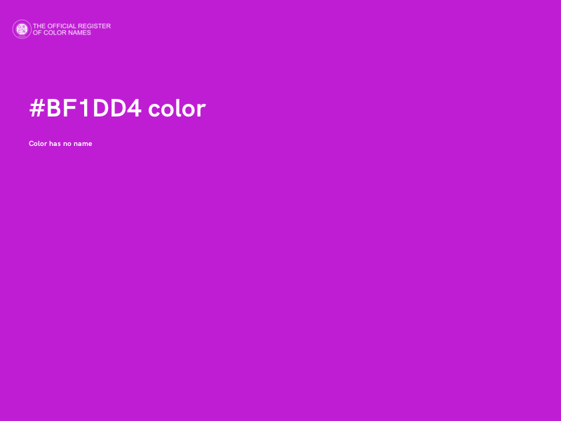 #BF1DD4 color image