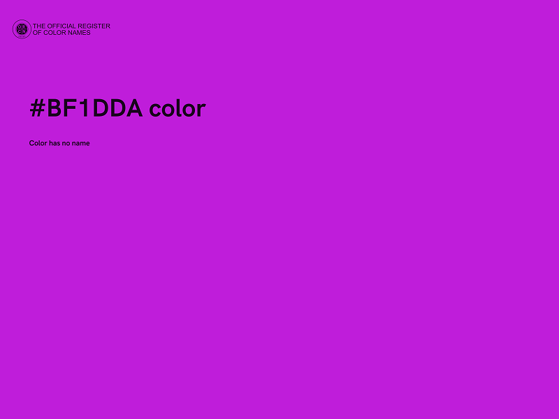 #BF1DDA color image