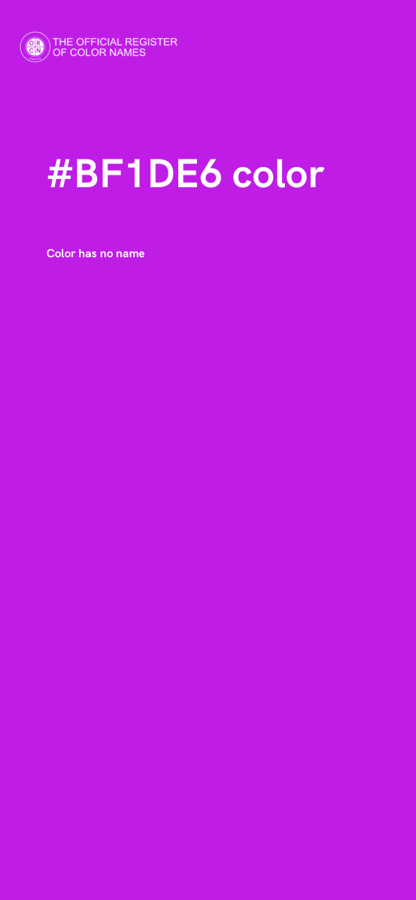 #BF1DE6 color image