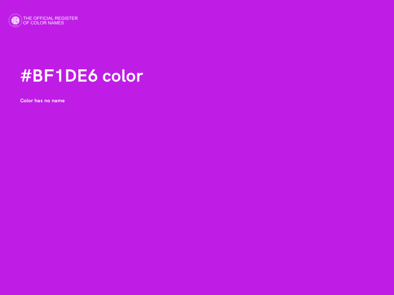 #BF1DE6 color image