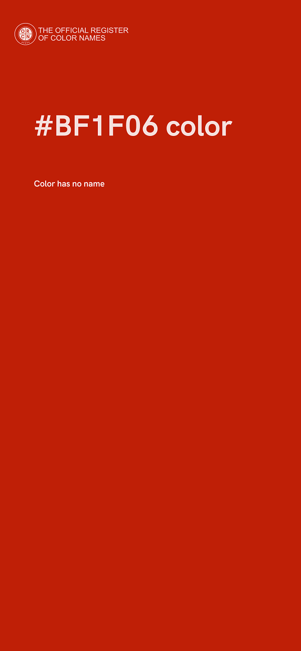 #BF1F06 color image
