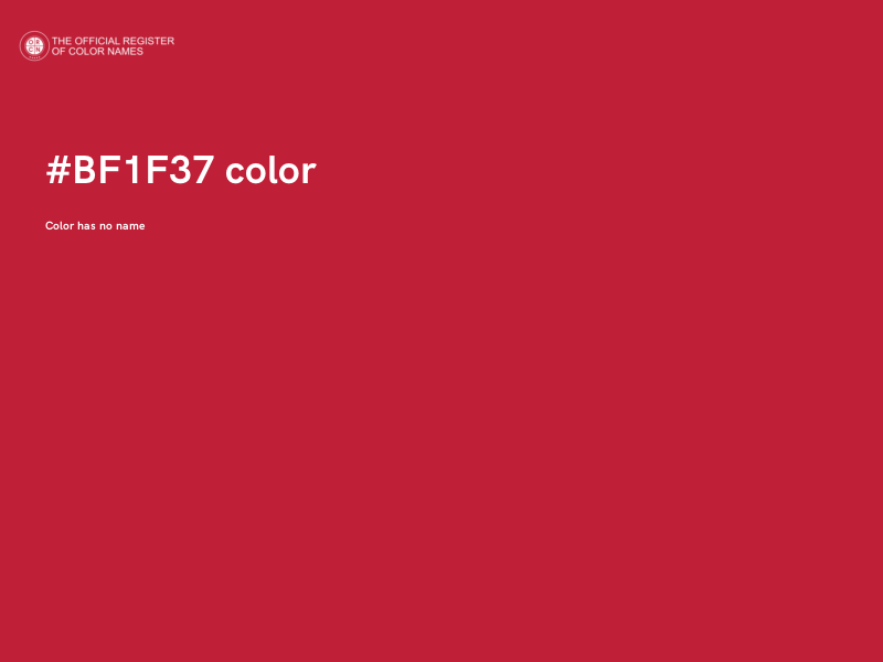 #BF1F37 color image