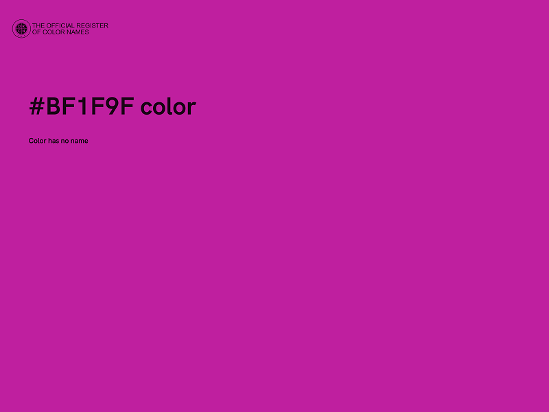 #BF1F9F color image