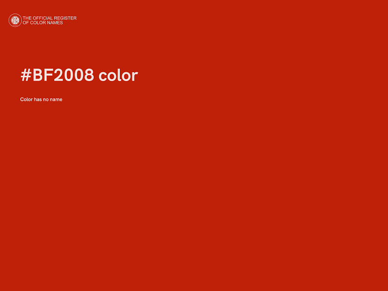 #BF2008 color image
