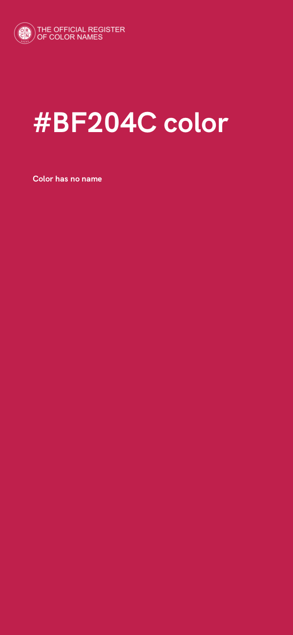 #BF204C color image
