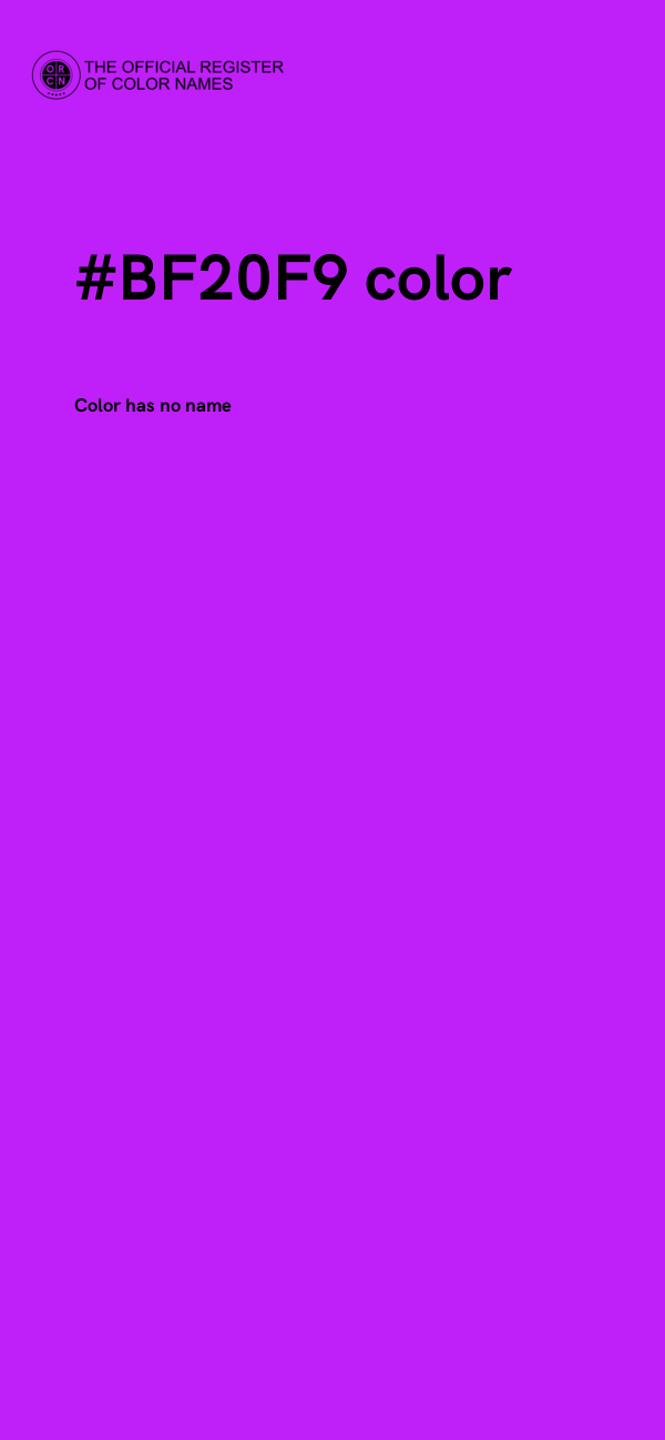 #BF20F9 color image
