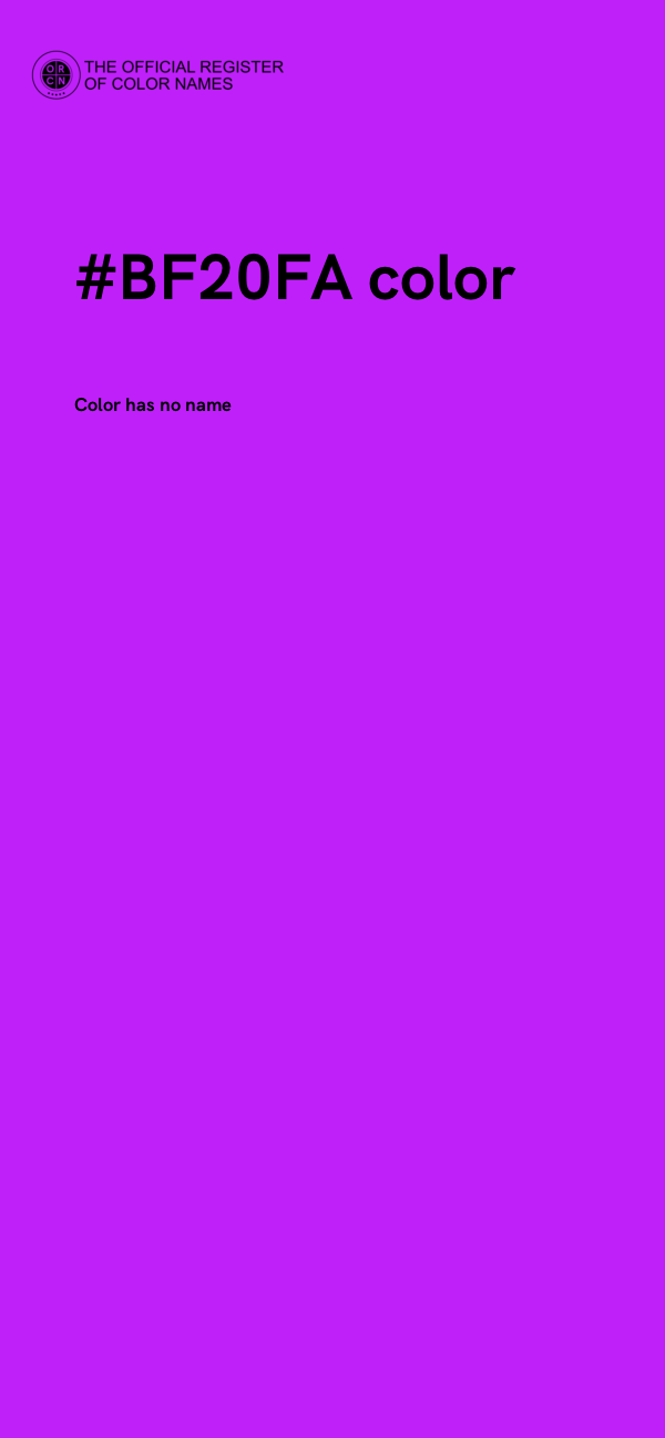 #BF20FA color image