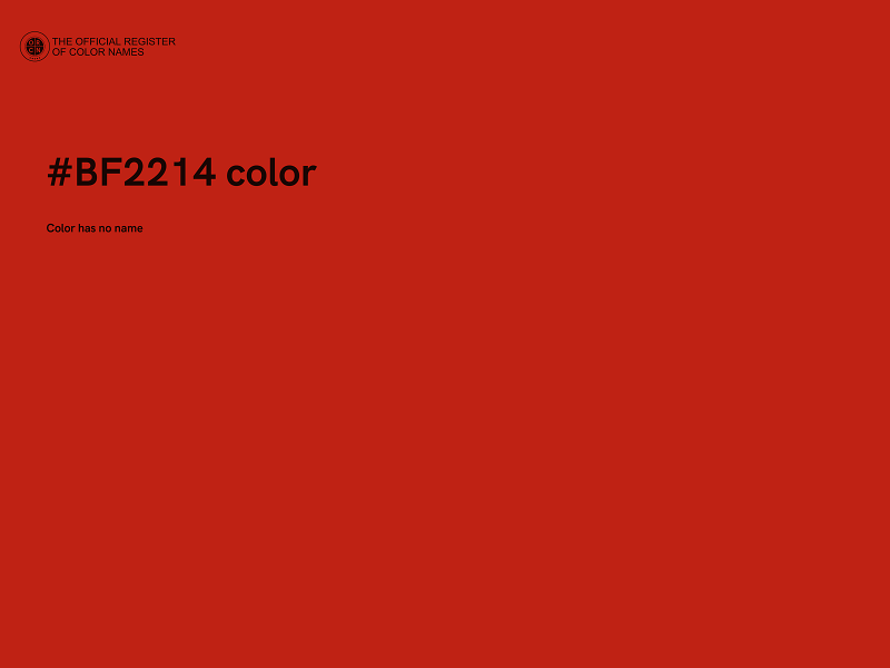 #BF2214 color image